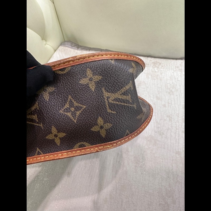 LV稀有鏤空老花伊芙琳斜挎包 肩帶可調節-15