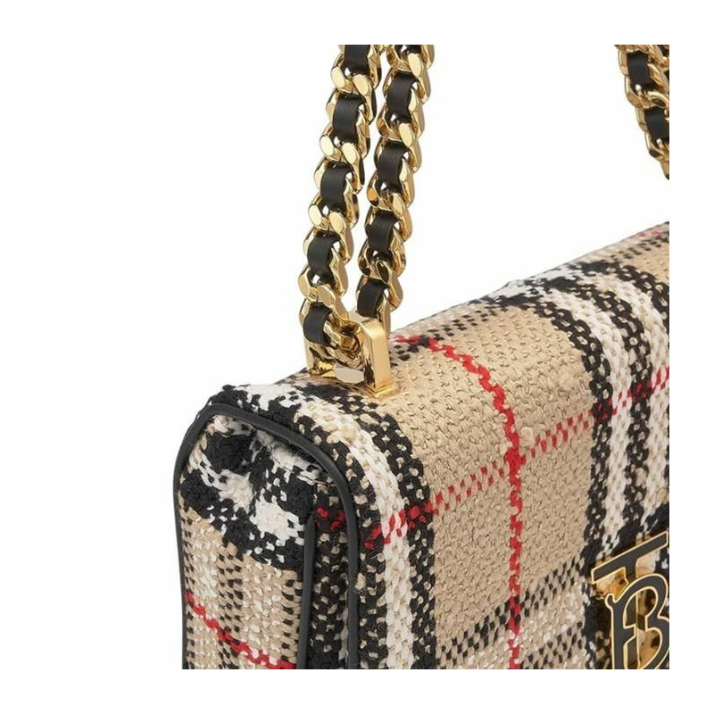 BURBERRY 復古格紋圈小號 Lola 包 8063080-6