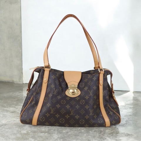 「JL精品代購」 98新 LV 老花 Stresa 肩背包