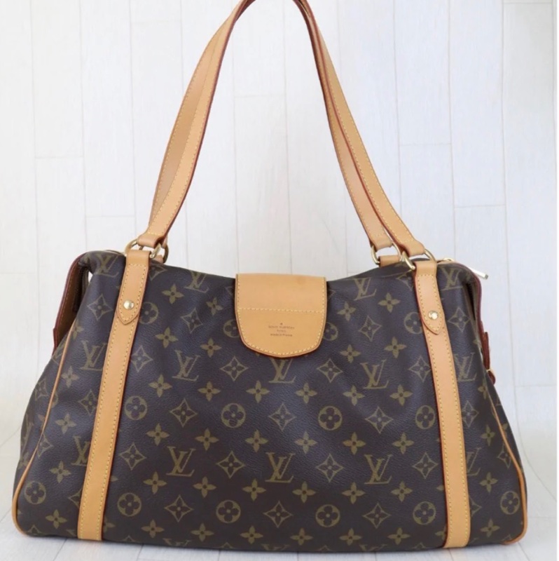 「JL精品代購」 98新 LV 老花 Stresa 肩背包-2