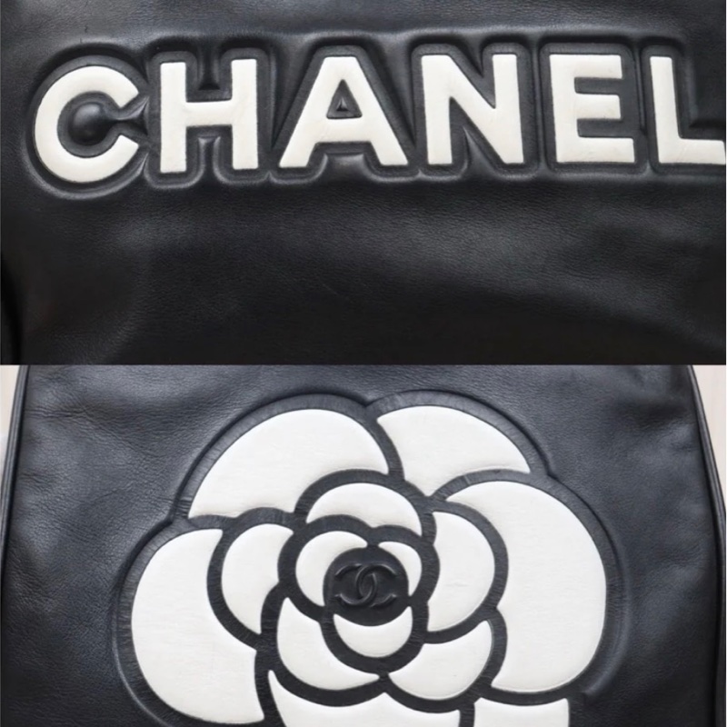 「JL精品代購」 9成新 Chanel 香奈兒 山茶花 雙面托特-9