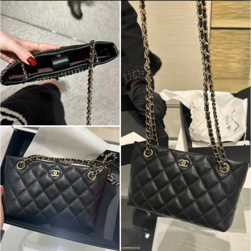 CHANEL Ap4423 Workshop Cruise 兩用單肩包/斜背包/迷你肩背包/Hobo包/黑色魚子醬迷你包-3