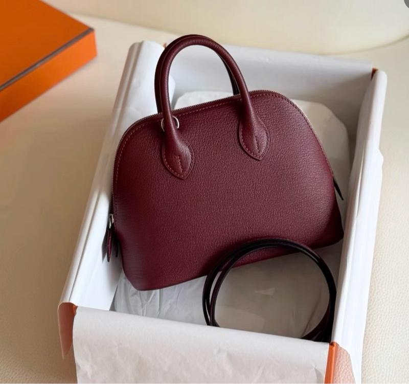 全套Hermes mini bolide 愛馬仕紅 銀扣 山羊皮 K刻 全套-0