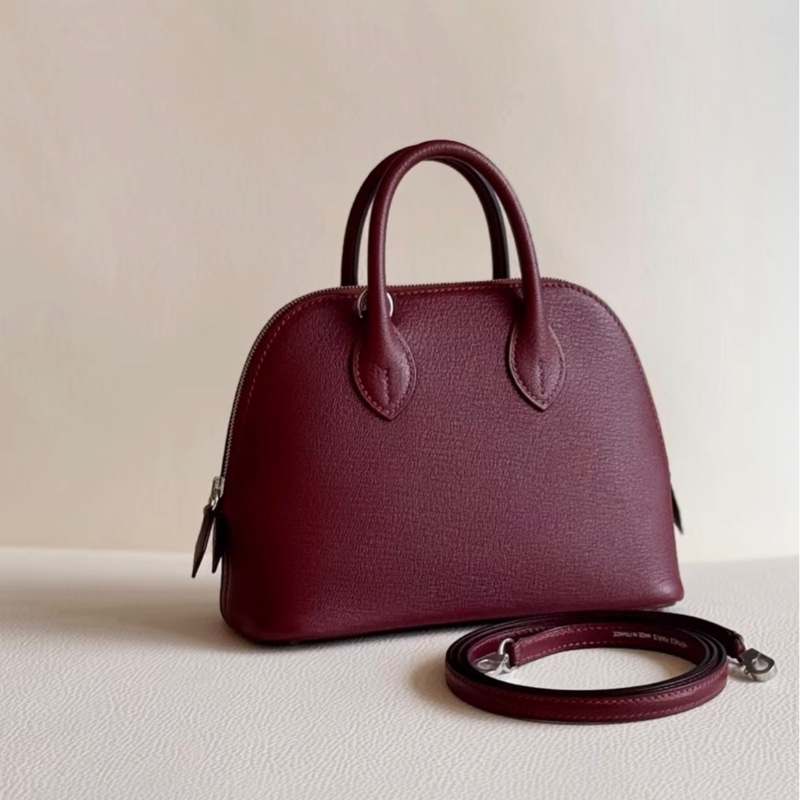 全套Hermes mini bolide 愛馬仕紅 銀扣 山羊皮 K刻 全套-1