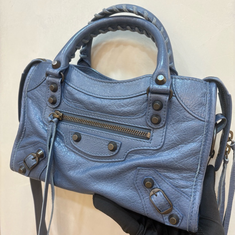 巴黎世家 藍色手提/斜背包-0