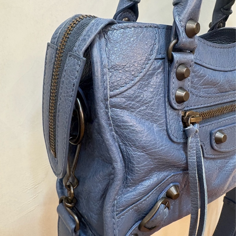 巴黎世家 藍色手提/斜背包-1