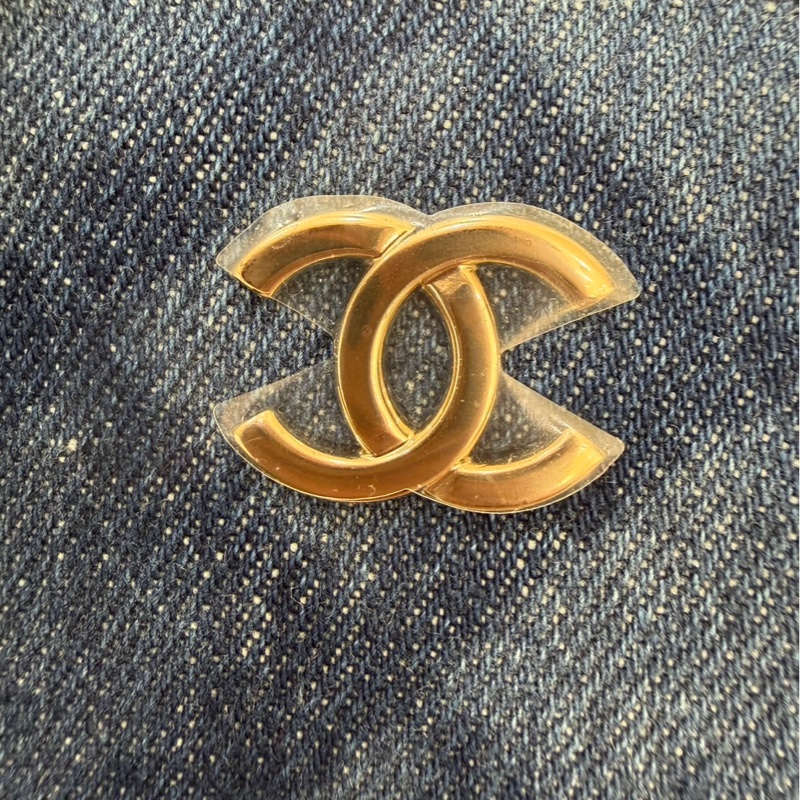 香奈兒CHANEL 22k深色丹寧牛仔手柄盒子包化妝箱-23