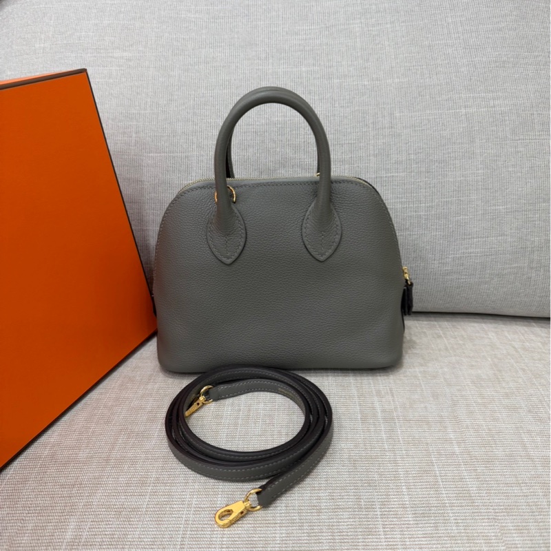 愛馬仕Hermes Mini bolide 積雨雲灰金 evercolor皮 金釦 K刻-0