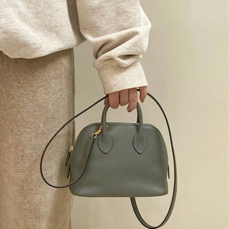 愛馬仕Hermes Mini bolide 積雨雲灰金 evercolor皮 金釦 K刻-2