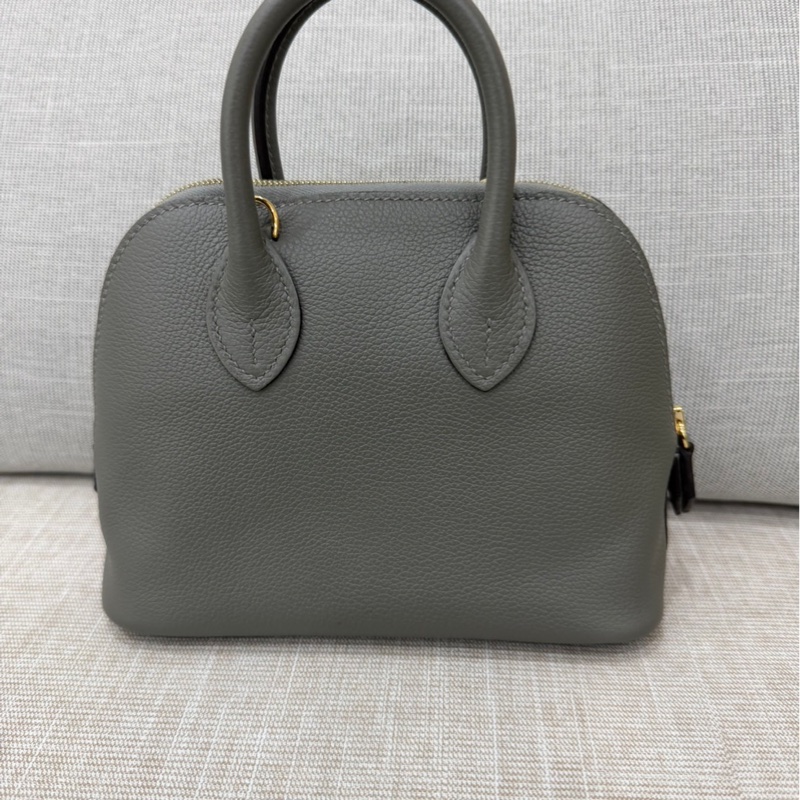 愛馬仕Hermes Mini bolide 積雨雲灰金 evercolor皮 金釦 K刻-6