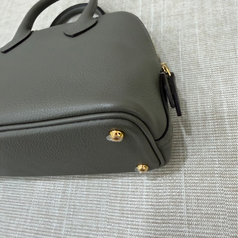 愛馬仕Hermes Mini bolide 積雨雲灰金 evercolor皮 金釦 K刻-10