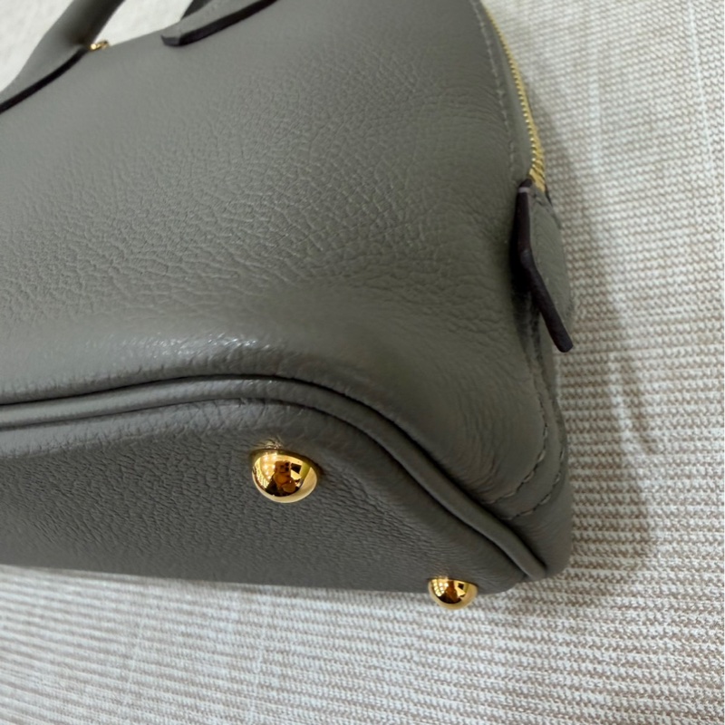 愛馬仕Hermes Mini bolide 積雨雲灰金 evercolor皮 金釦 K刻-12