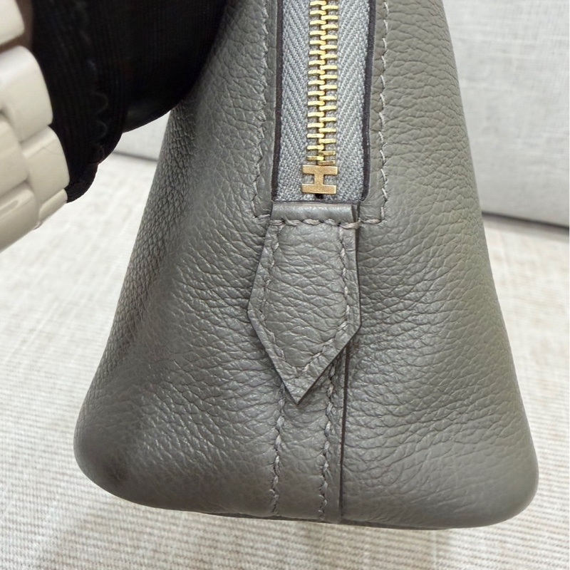 愛馬仕Hermes Mini bolide 積雨雲灰金 evercolor皮 金釦 K刻-18