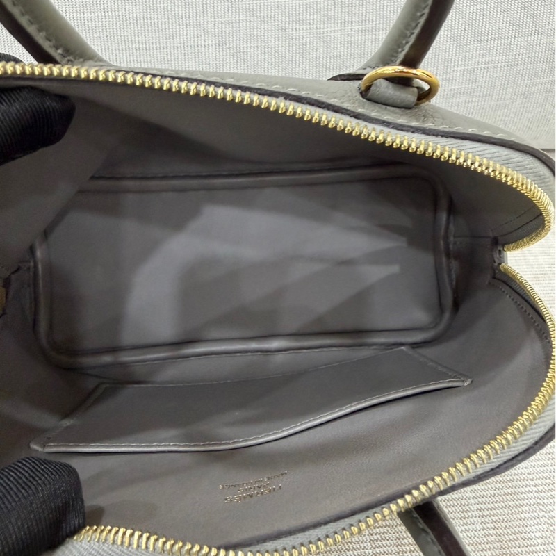 愛馬仕Hermes Mini bolide 積雨雲灰金 evercolor皮 金釦 K刻-19