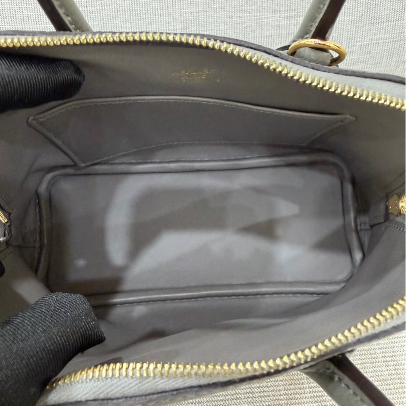 愛馬仕Hermes Mini bolide 積雨雲灰金 evercolor皮 金釦 K刻-20