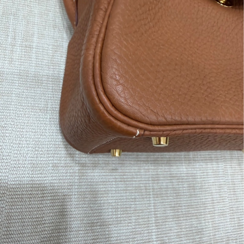 Hermes 愛馬仕 Mini Lindy 金棕金 Z刻-10