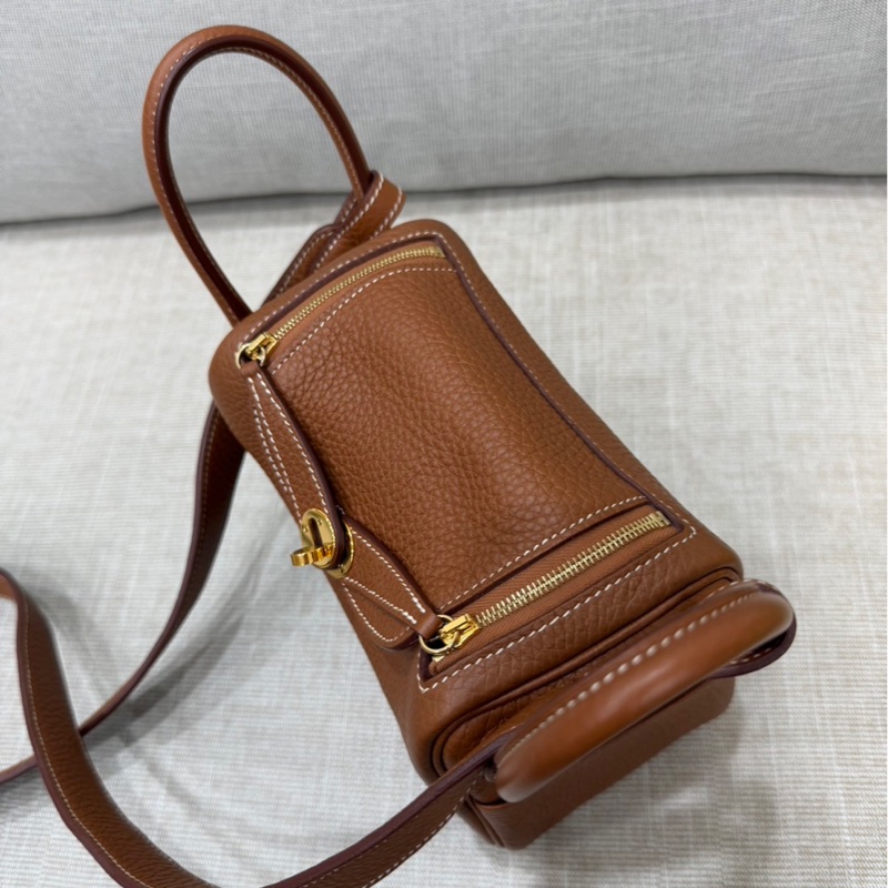 Hermes 愛馬仕 Mini Lindy 金棕金 Z刻-15