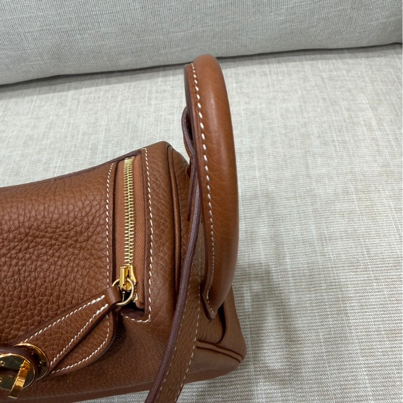 Hermes 愛馬仕 Mini Lindy 金棕金 Z刻-16