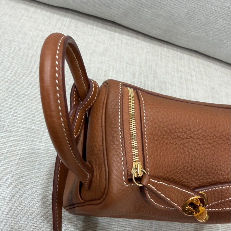Hermes 愛馬仕 Mini Lindy 金棕金 Z刻-17