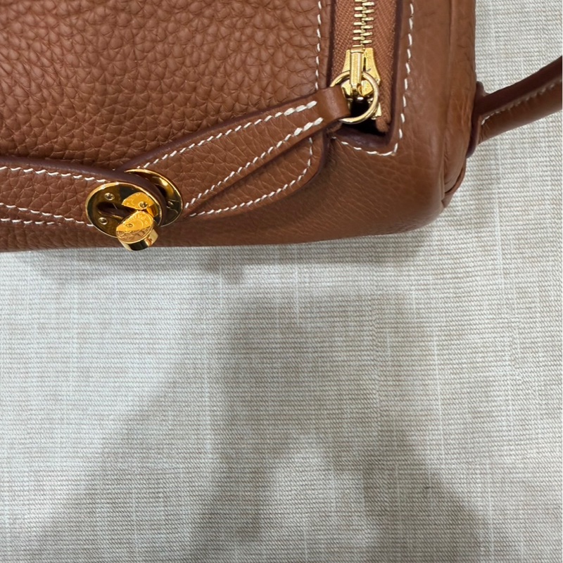 Hermes 愛馬仕 Mini Lindy 金棕金 Z刻-21