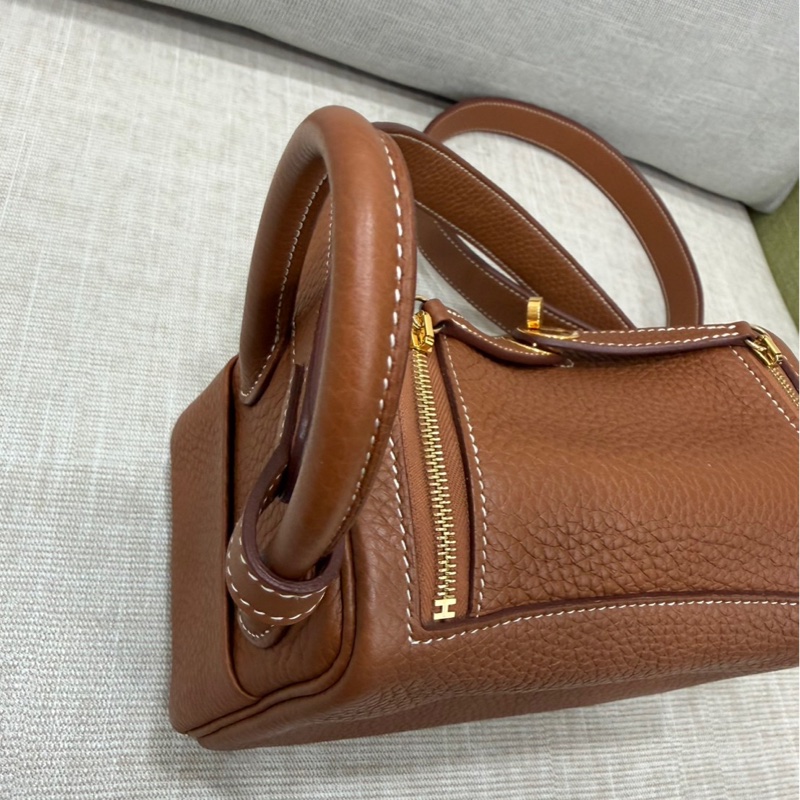 Hermes 愛馬仕 Mini Lindy 金棕金 Z刻-37