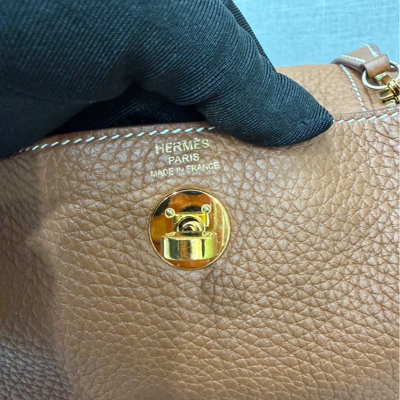 Hermes 愛馬仕 Mini Lindy 金棕金 Z刻-39