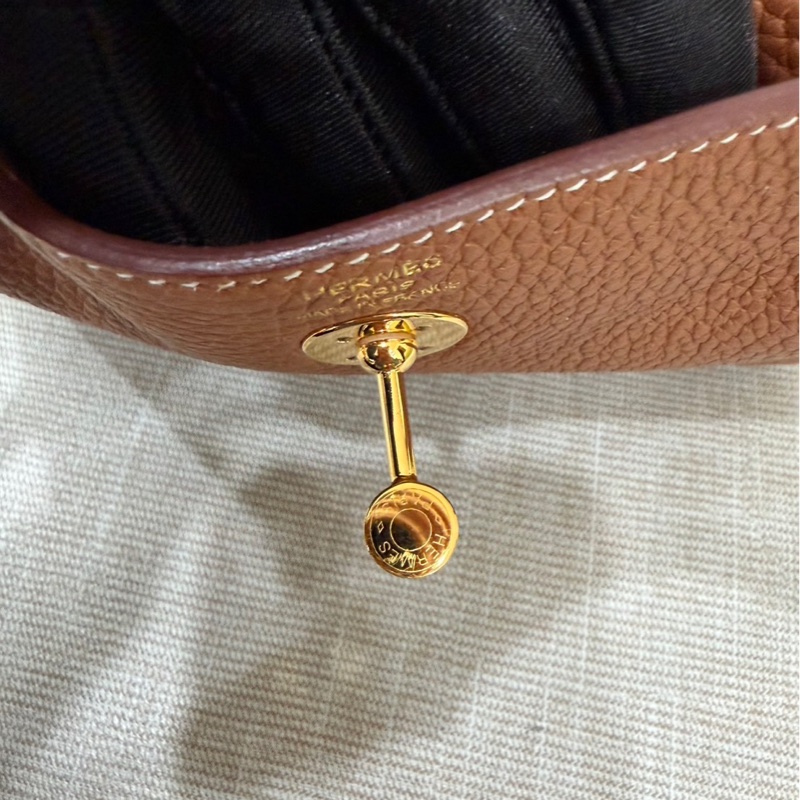 Hermes 愛馬仕 Mini Lindy 金棕金 Z刻-40