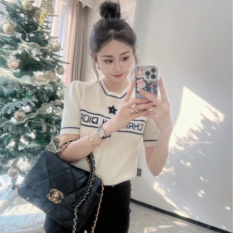 CHANEL 香奈兒 19系列 經典雙C LOGO菱格紋小羊皮三用金鍊包  黑色-1