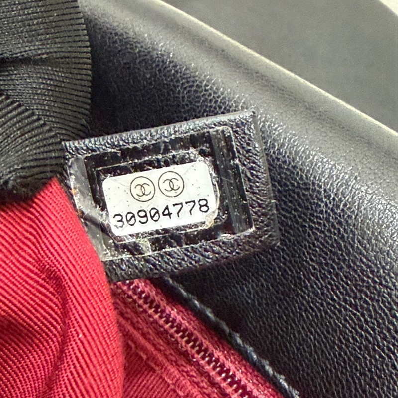 CHANEL 香奈兒 19系列 經典雙C LOGO菱格紋小羊皮三用金鍊包  黑色-25