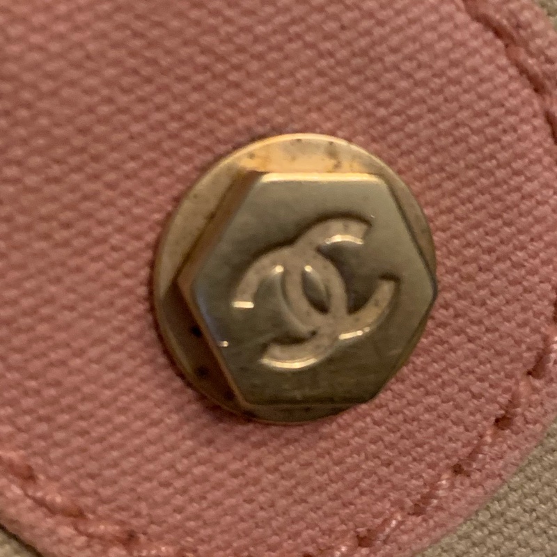 Chanel 棉花糖雙色CC標誌帆布手提包 托特包l vintage bag-26