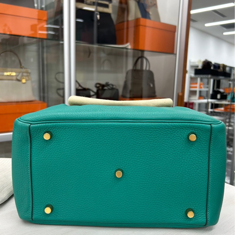 🌈Hermes💚Lindy 30💚U1維羅納綠金扣🌈98.5新🌟TC皮🌟Stamp Z🌟愛馬仕🌟-6