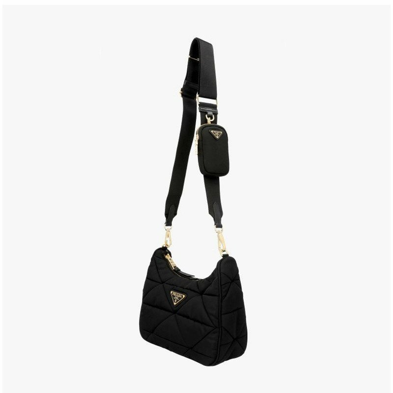 PRADA Re-Nylon 襯墊 Logo 女士單肩包 1BC151 RDJN F0632-4