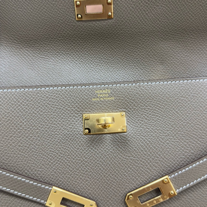 🌈Hermes🧡Kelly Wallet🧡大象灰金扣🌟99新🌈全套有單🌈Epsom皮🌟長銀包🌟愛馬仕🌟-7