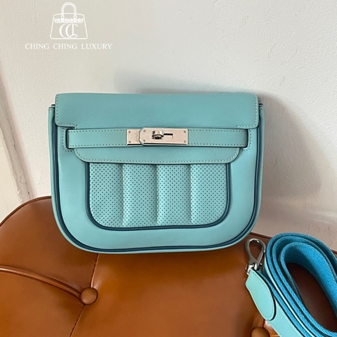 🌈Hermes🩵Mini Berline🩵3P马卡龍拼色 🌈99新🌟Swift皮🌟miniberline🌟愛馬仕🌟