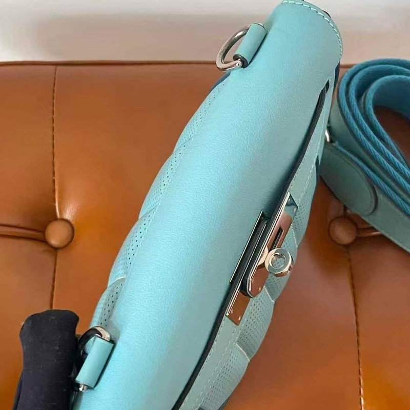 🌈Hermes🩵Mini Berline🩵3P馬卡龍拼色 🌈99新🌟Swift皮🌟愛馬仕🌟-1