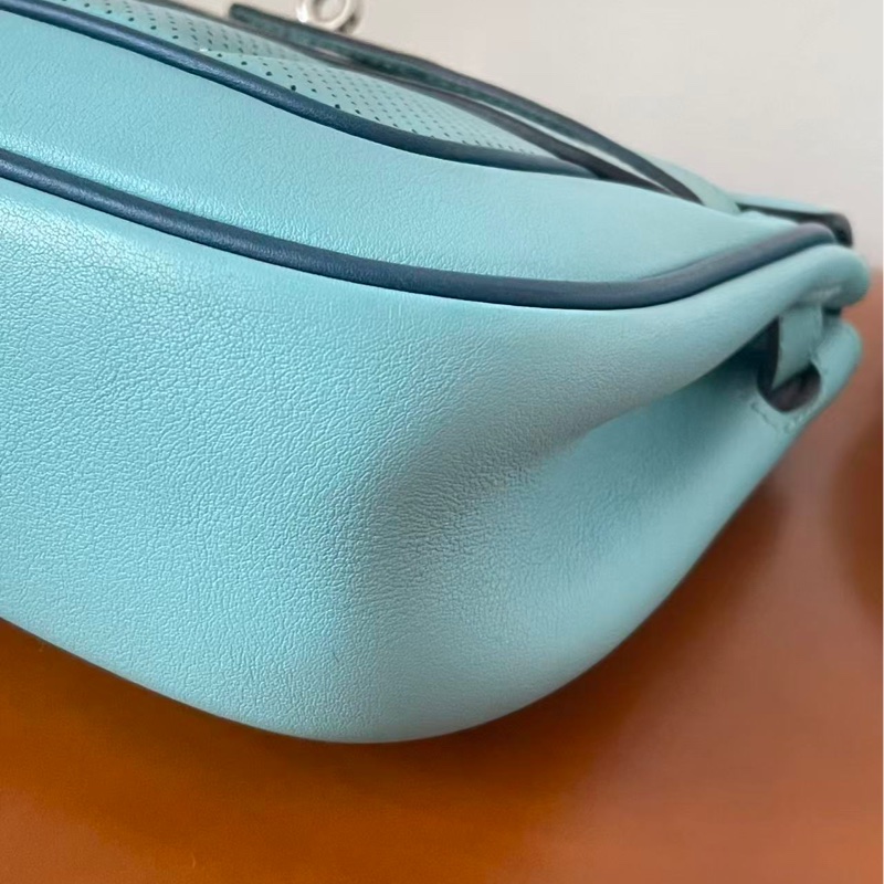 🌈Hermes🩵Mini Berline🩵3P馬卡龍拼色 🌈99新🌟Swift皮🌟愛馬仕🌟-5