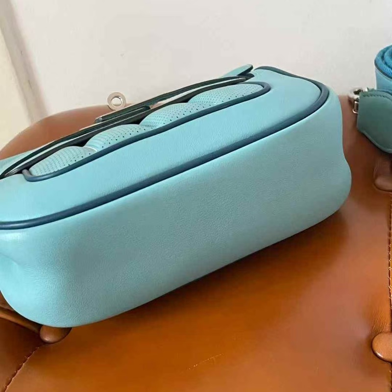 🌈Hermes🩵Mini Berline🩵3P馬卡龍拼色 🌈99新🌟Swift皮🌟愛馬仕🌟-7