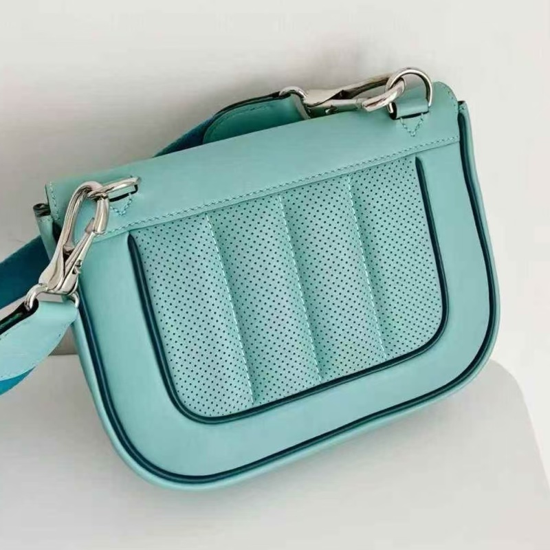 🌈Hermes🩵Mini Berline🩵3P馬卡龍拼色 🌈99新🌟Swift皮🌟愛馬仕🌟-9