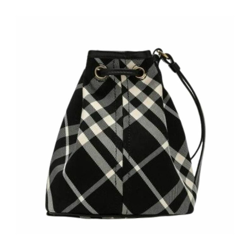 BURBERRY 迷你格紋水桶包 8095057-5