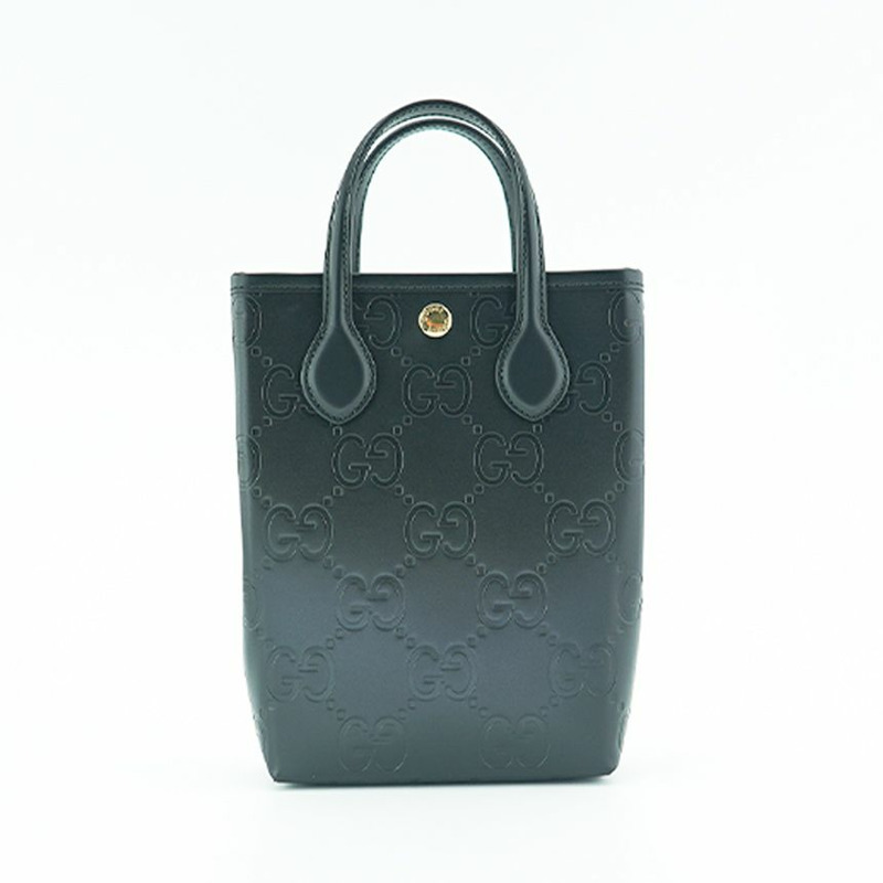 GUCCI 迷你手提包 790133 AADLO 1000 黑色皮革兩用肩背包-1