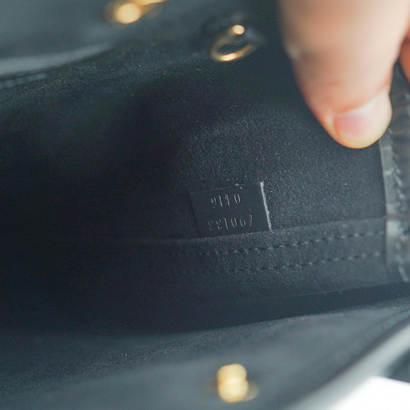 GUCCI 迷你手提包 790133 AADLO 1000 黑色皮革兩用肩背包-24