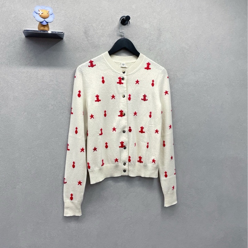 Hermes愛馬仕 山羊絨毛衣開衫 尺碼38-1