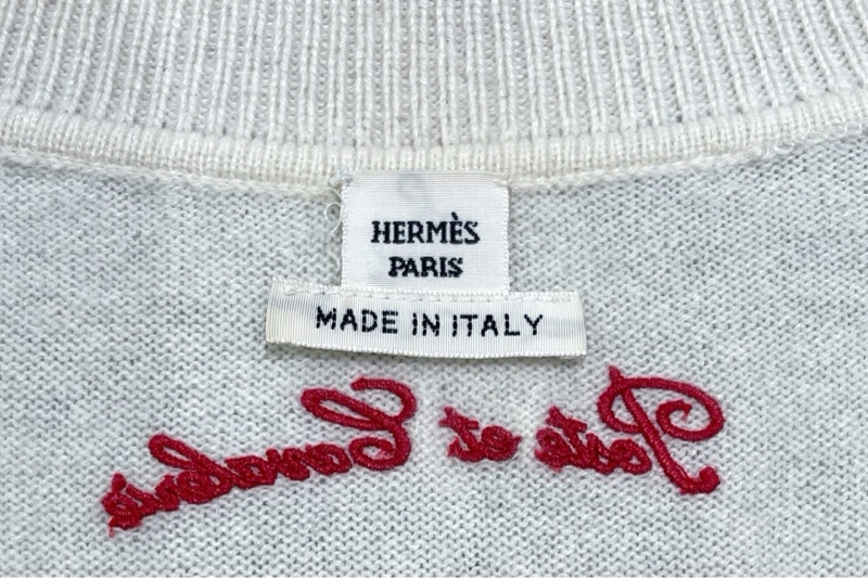 Hermes愛馬仕 山羊絨毛衣開衫 尺碼38-4