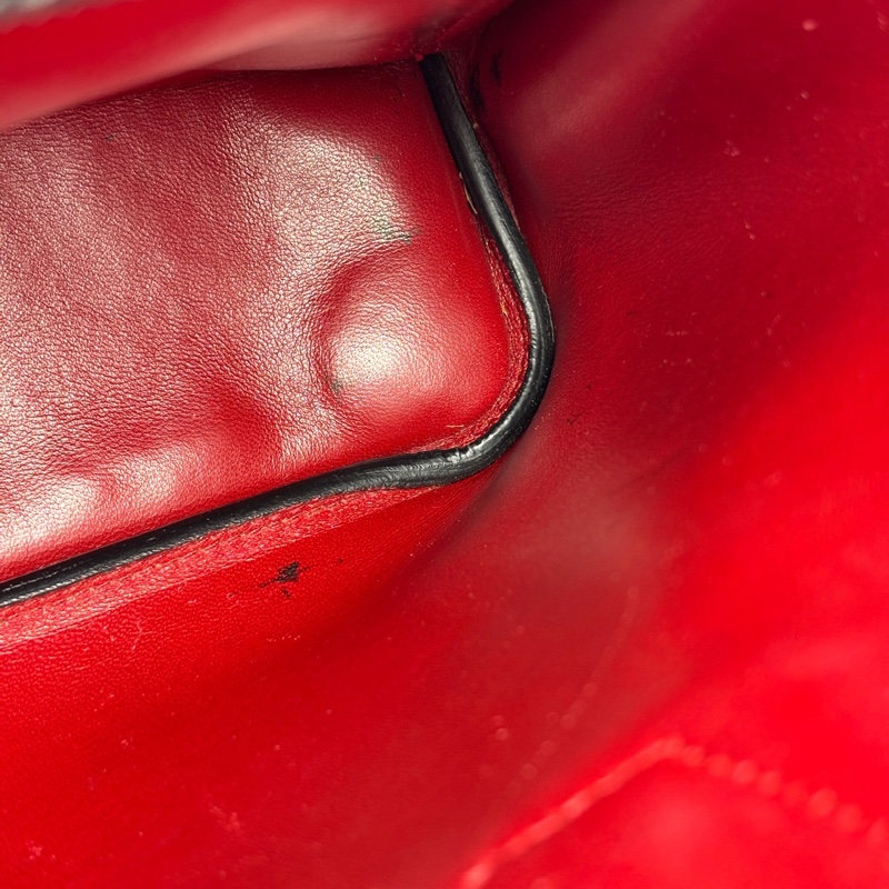 Prada普拉達Double殺手中號牛皮純色三角徽標托特包無肩帶，尺寸31×24-6