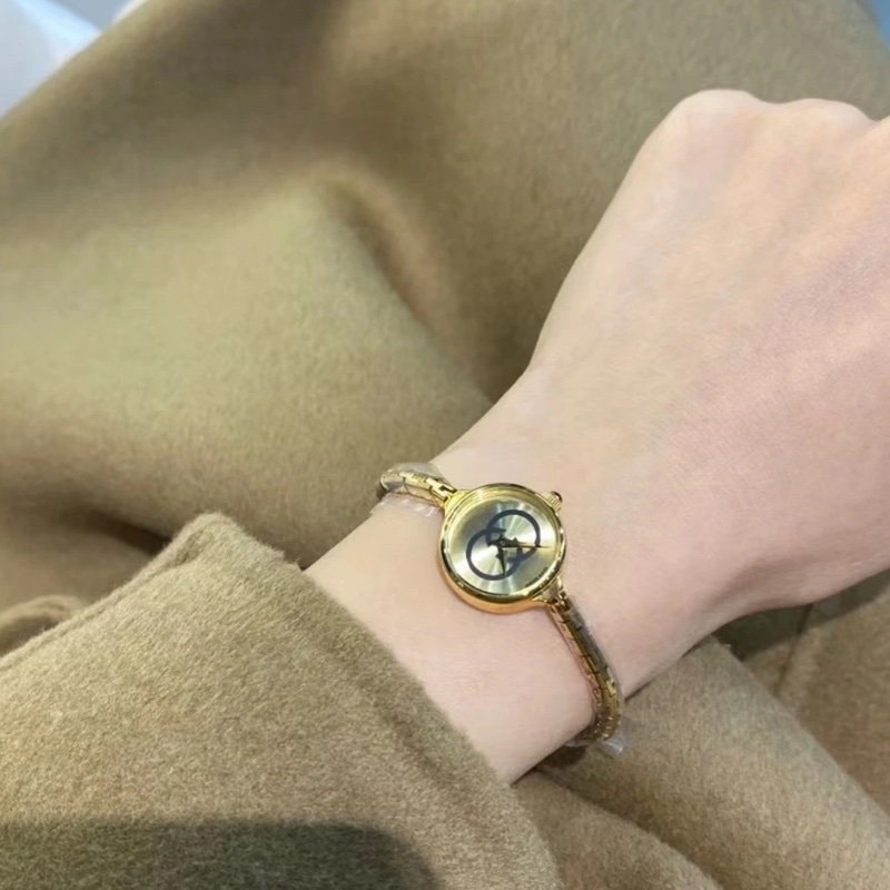 🌷Gucci 雙G麻花Vintage金錶 ｜經典花紋✦fufu style 精品✦ 氣質款｜手錶.古董手錶-0