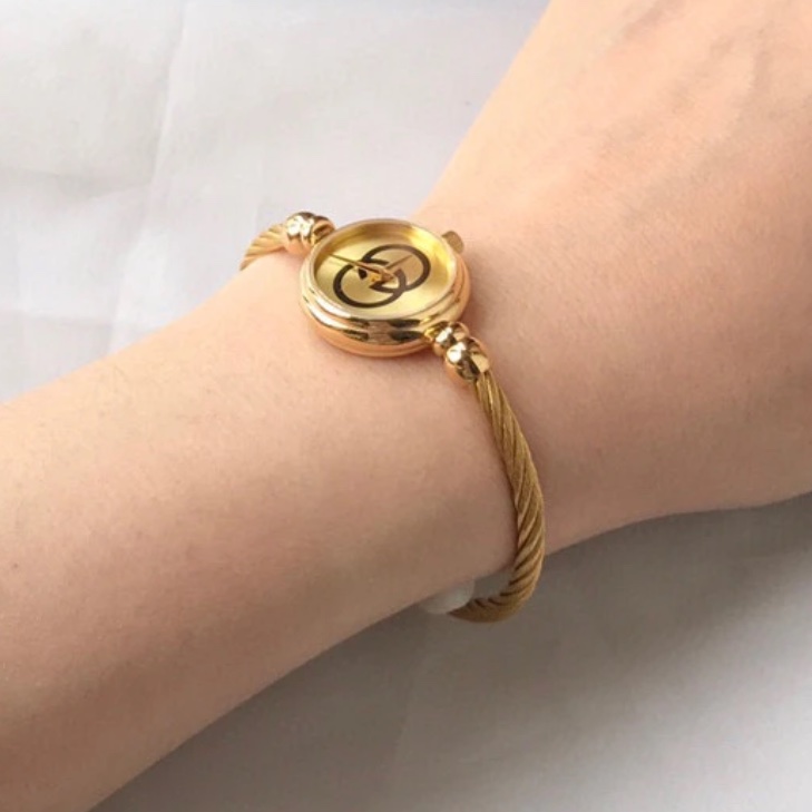 🌷Gucci 雙G麻花Vintage金錶 ｜經典花紋✦fufu style 精品✦ 氣質款｜手錶.古董手錶-2