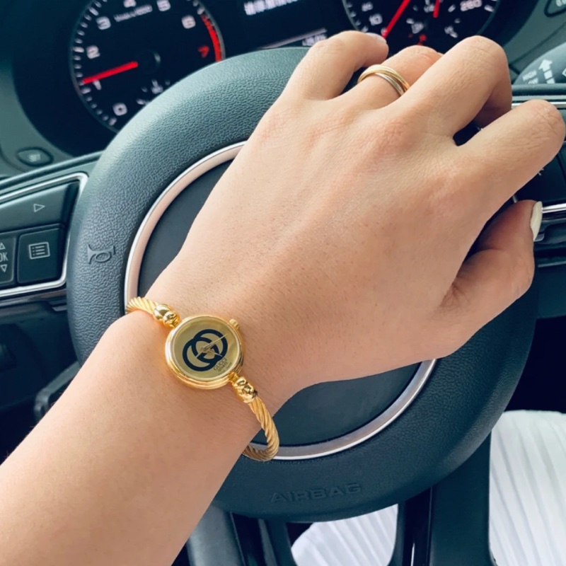 🌷Gucci 雙G麻花Vintage金錶 ｜經典花紋✦fufu style 精品✦ 氣質款｜手錶.古董手錶-4