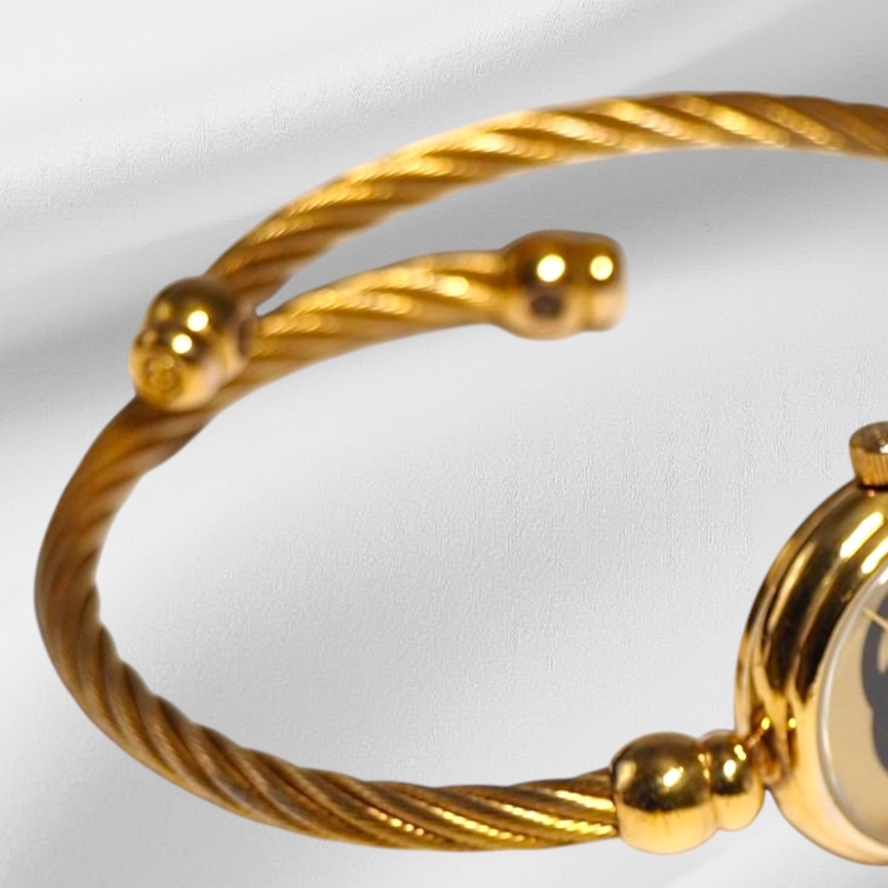 🌷Gucci 雙G麻花Vintage金錶 ｜經典花紋✦fufu style 精品✦ 氣質款｜手錶.古董手錶-16