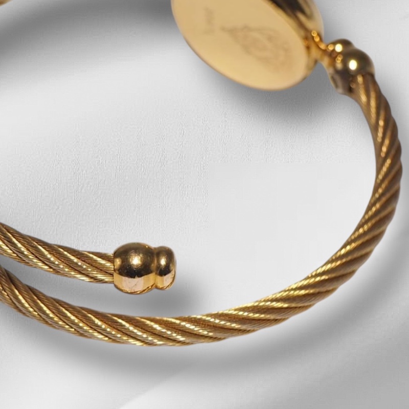 🌷Gucci 雙G麻花Vintage金錶 ｜經典花紋✦fufu style 精品✦ 氣質款｜手錶.古董手錶-18