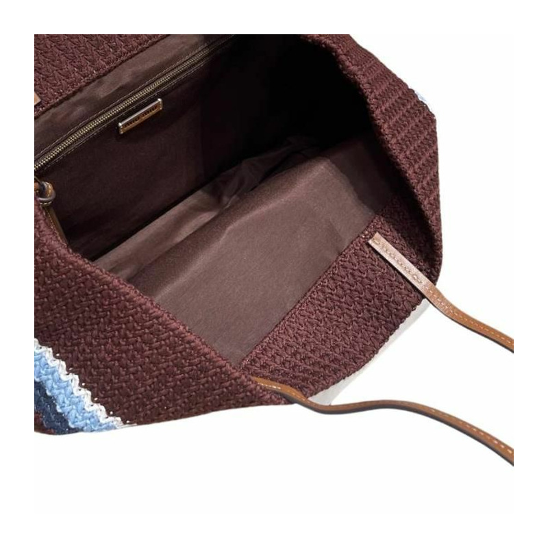 MIU MIU 拉菲草編織手提袋 5BG228 2DO3 F04EM-4